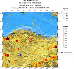 regional magnitude historical seismicity