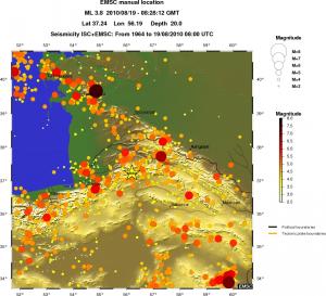 regional magnitude historical seismicity