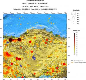 regional magnitude historical seismicity