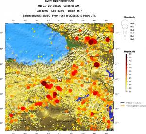 regional magnitude historical seismicity