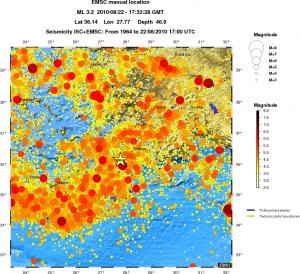 regional magnitude historical seismicity