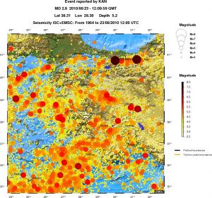 regional magnitude historical seismicity