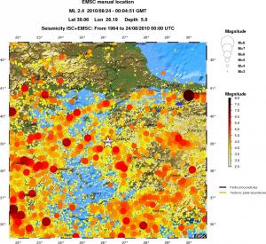 regional magnitude historical seismicity