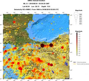 regional magnitude historical seismicity
