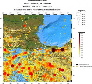 regional magnitude historical seismicity