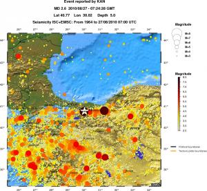 regional magnitude historical seismicity