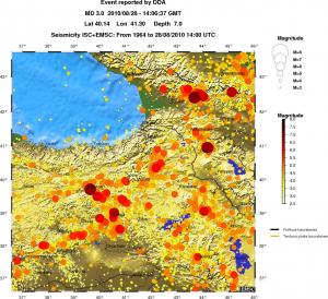 regional magnitude historical seismicity
