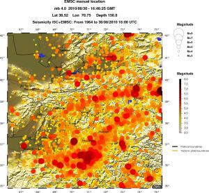 regional magnitude historical seismicity