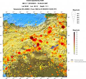 regional magnitude historical seismicity