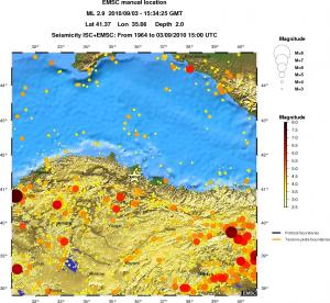 regional magnitude historical seismicity