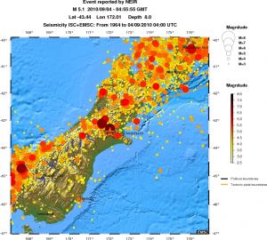 regional magnitude historical seismicity