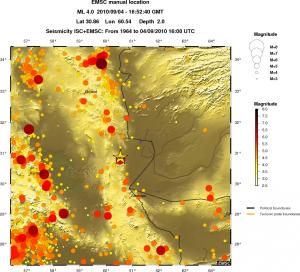 regional magnitude historical seismicity