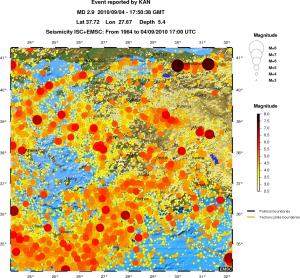 regional magnitude historical seismicity