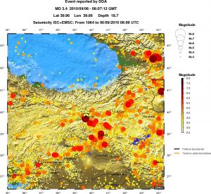 regional magnitude historical seismicity