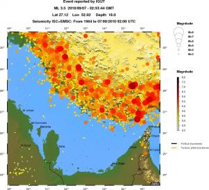 regional magnitude historical seismicity