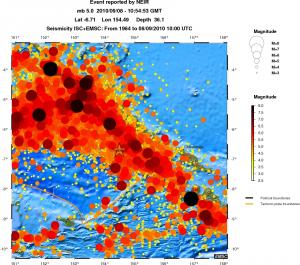 regional magnitude historical seismicity