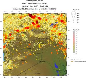 regional magnitude historical seismicity