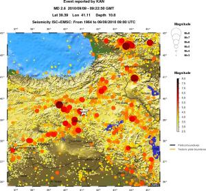 regional magnitude historical seismicity