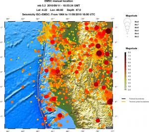 regional magnitude historical seismicity
