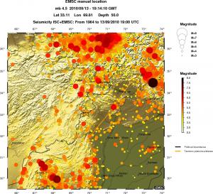 regional magnitude historical seismicity