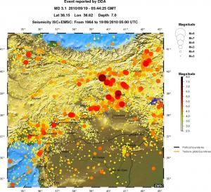 regional magnitude historical seismicity