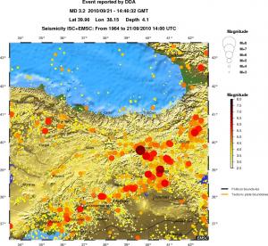 regional magnitude historical seismicity