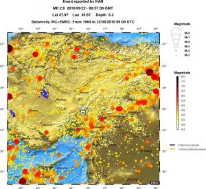 regional magnitude historical seismicity