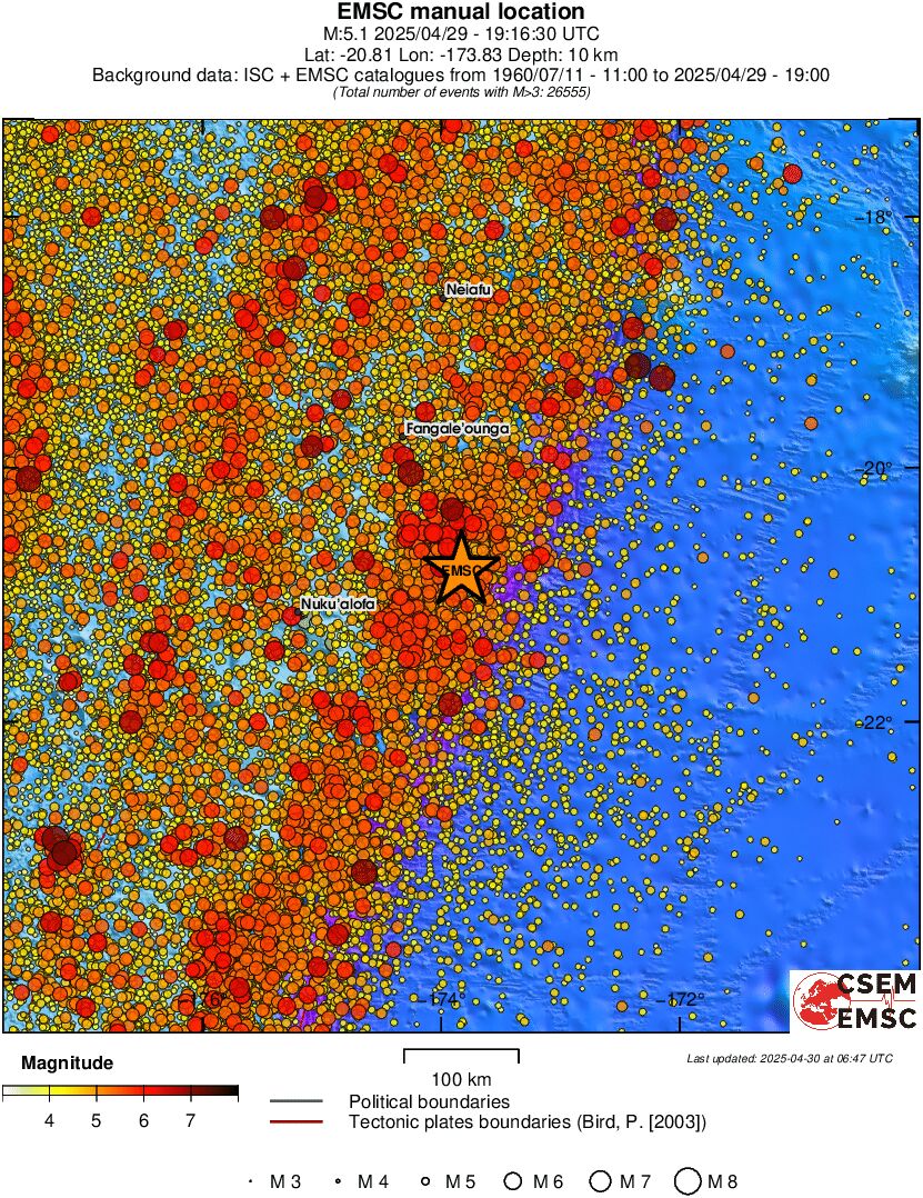 regional magnitude historical seismicity