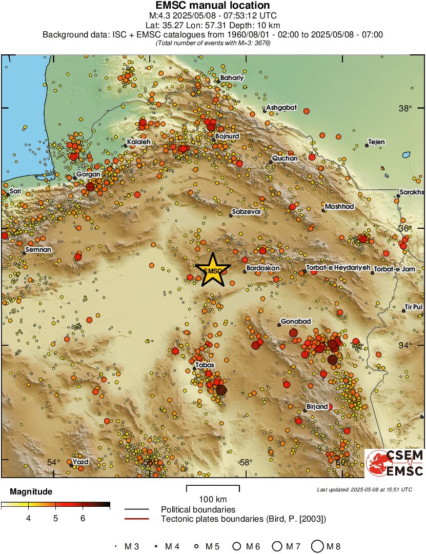 regional magnitude historical seismicity