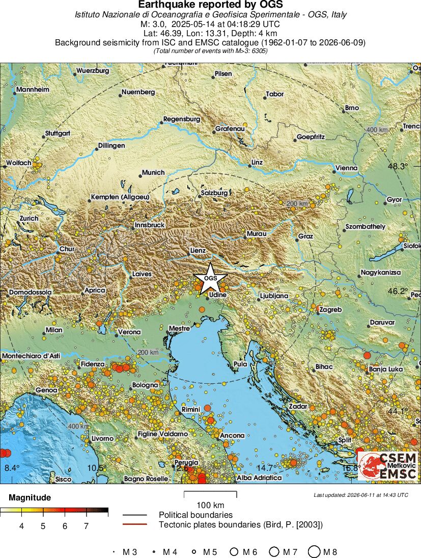 regional magnitude historical seismicity