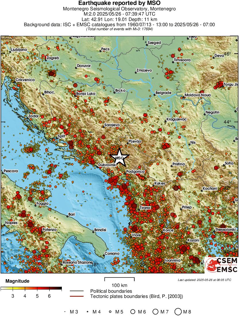 regional magnitude historical seismicity