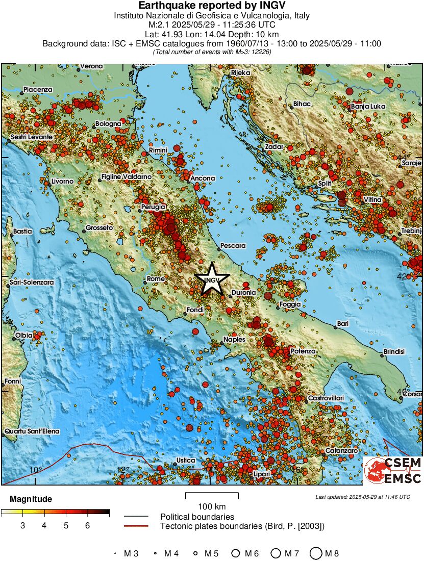 regional magnitude historical seismicity