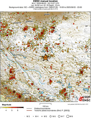 regional magnitude historical seismicity