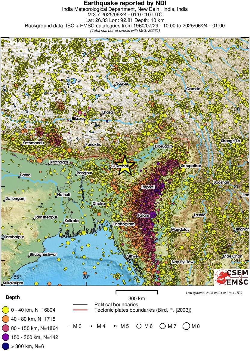 wide historical seismicity
