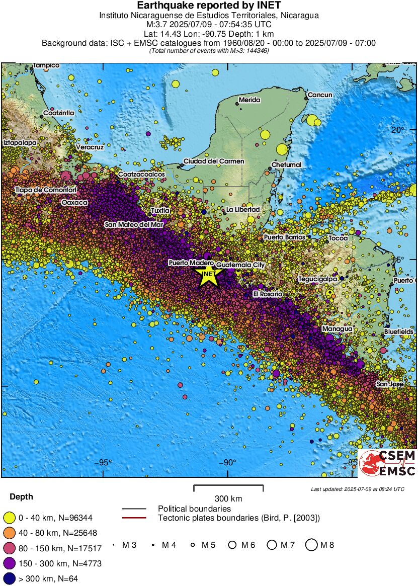 wide historical seismicity