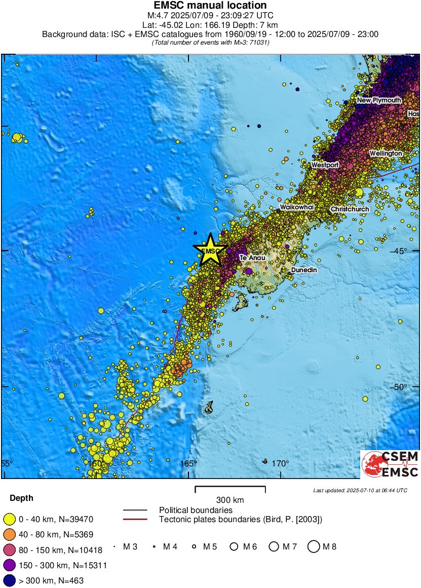 wide historical seismicity