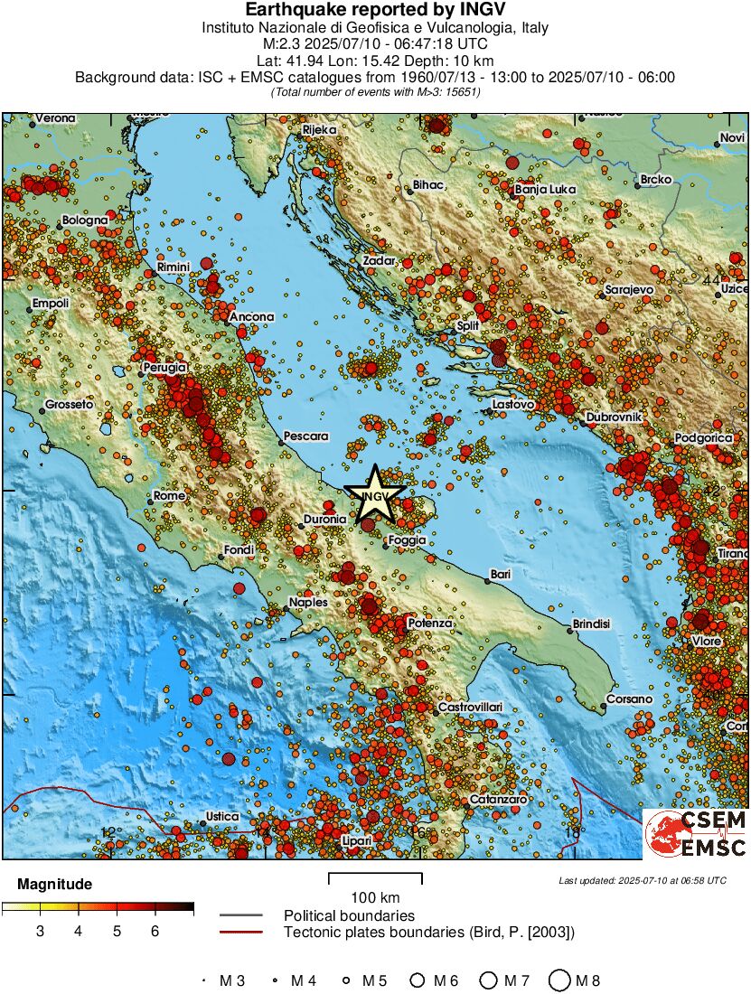 regional magnitude historical seismicity