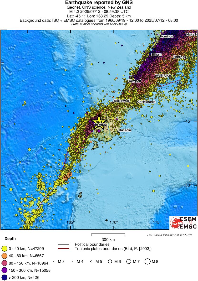wide historical seismicity