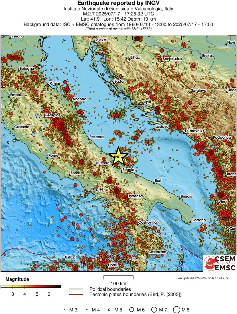 regional magnitude historical seismicity