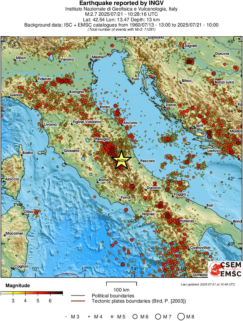 regional magnitude historical seismicity
