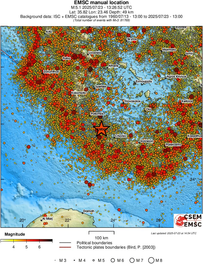 regional magnitude historical seismicity