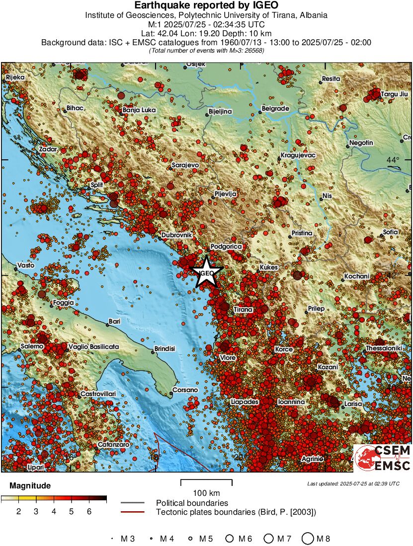regional magnitude historical seismicity