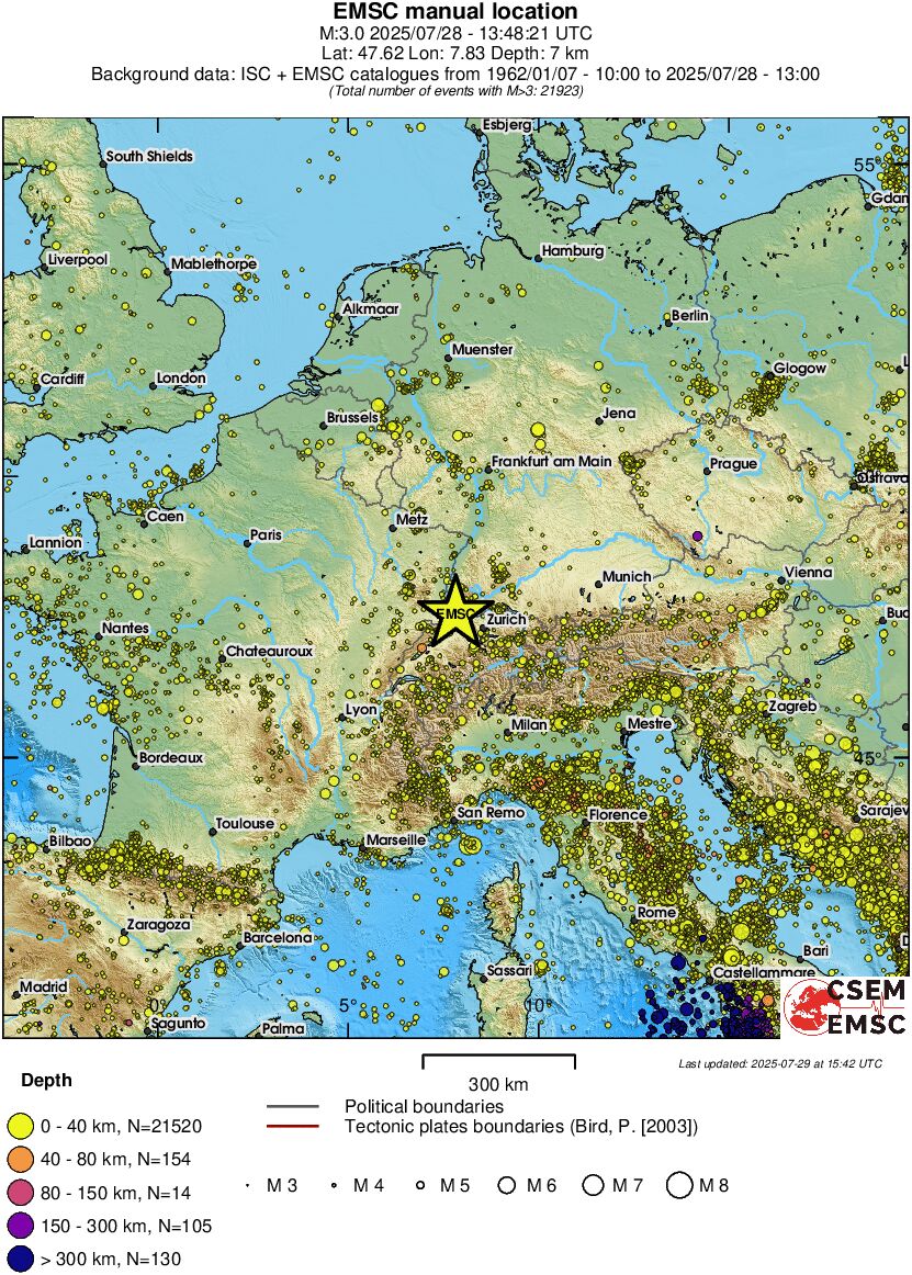 wide historical seismicity