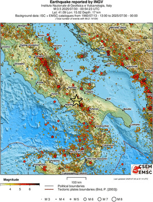 regional magnitude historical seismicity