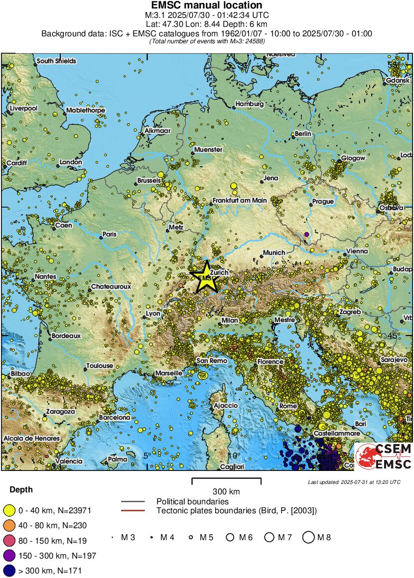 wide historical seismicity