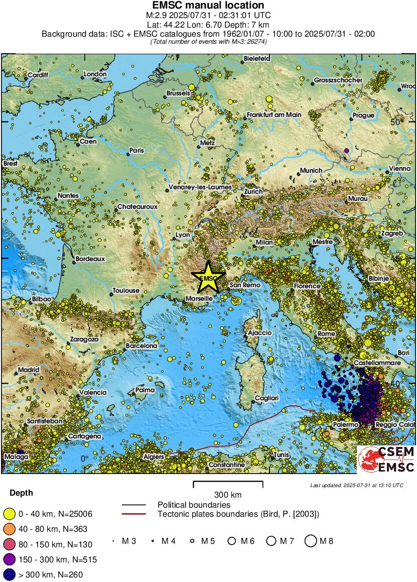 wide historical seismicity