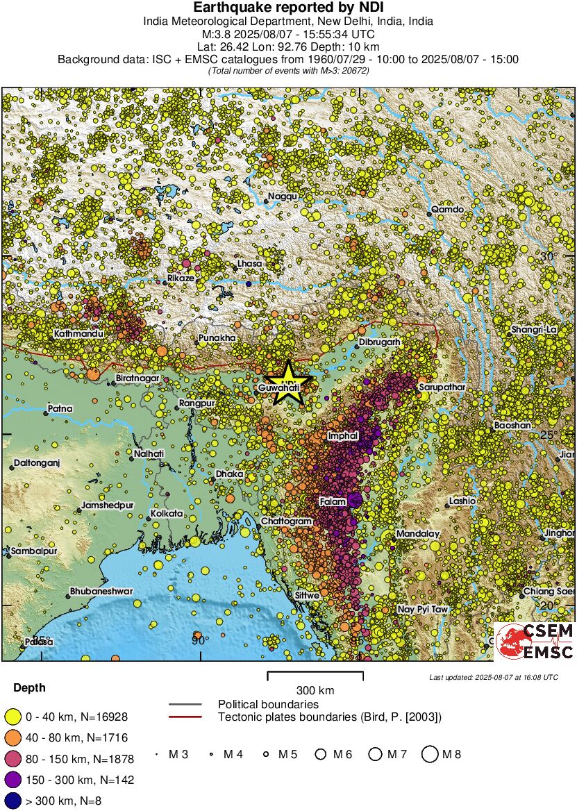 wide historical seismicity