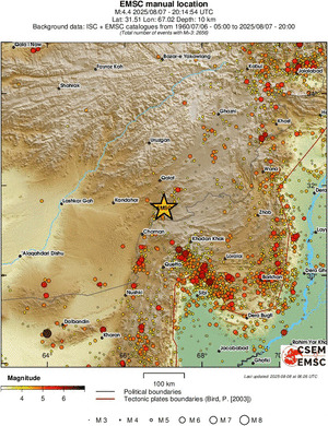 regional magnitude historical seismicity