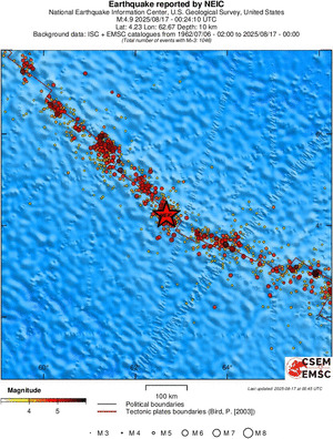 regional magnitude historical seismicity