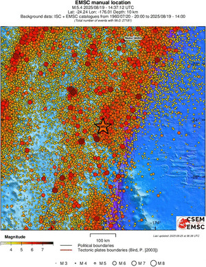 regional magnitude historical seismicity